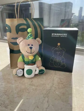 스타벅스 회원 한정판 벌스데이 베어리스타 봉제 인형 Starbucks