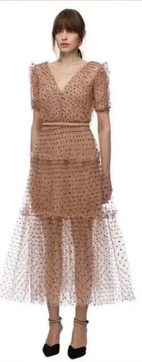 Self-Portrait Dot Tulle Onepiece