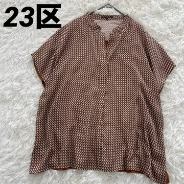 23구 빅 사이즈 프렌치 슬리브 블라우스 2XL 스키퍼 바이컬러