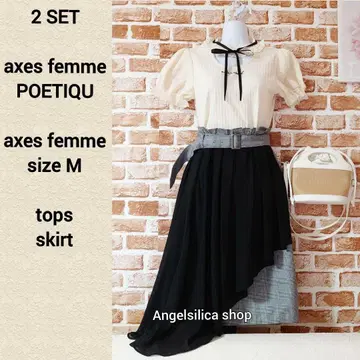 axes femme 스커트 POETIQU 상의 걸리시 코디 판매