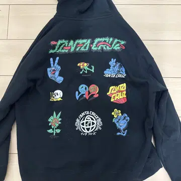 SANTA CRUZ 블랙 후드티 L 사이즈