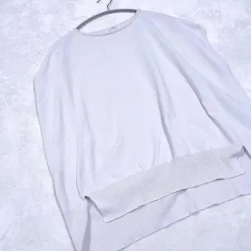 IENA 24년산 코튼 스트레치 네오 와이드 크루 풀오버 베이지