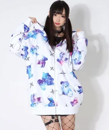 TORAVAS TOKYO 올 패턴 후드티 WHITE