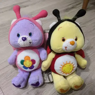 케어 베어 버터플라이와 무당벌레 봉제 인형