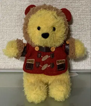 디즈니 곰돌이 푸 더플 코트 봉제 인형 배지 마스코트