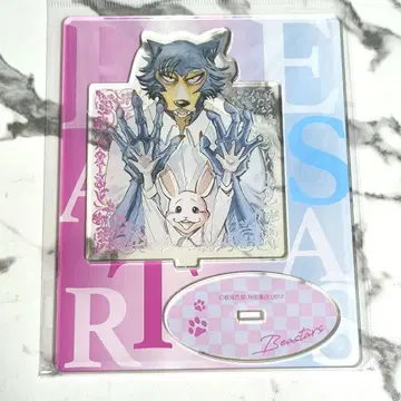 BEASTARS BIG 아크릴 스탠드 레고시 & 하루 핑크 블루 배경