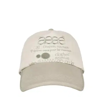 aeae WEB LOGO 5 PANNEL BALL CAP -[KHAKI]