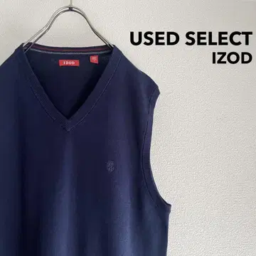 구제 의류 "IZOD" 코튼 니트 조끼 (네이비)