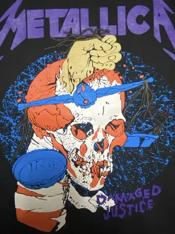 METALLICA Damaged Justice 티셔츠 S 사이즈