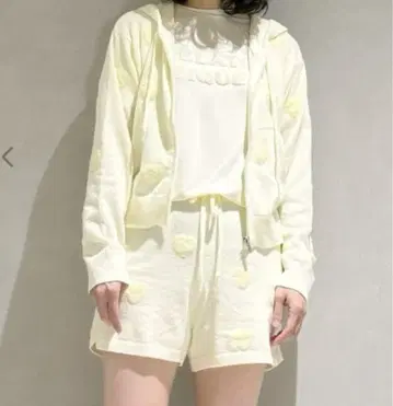 젤라피케 하트 자카드 크롭 후드티 숏 팬츠 젤라피케