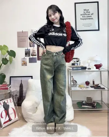 SHAGGIE 빈티지 루즈 데님 팬츠