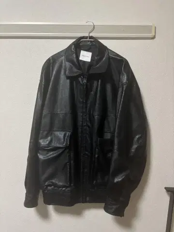 FREAKS STORE 블랙 가죽 자켓 집업
