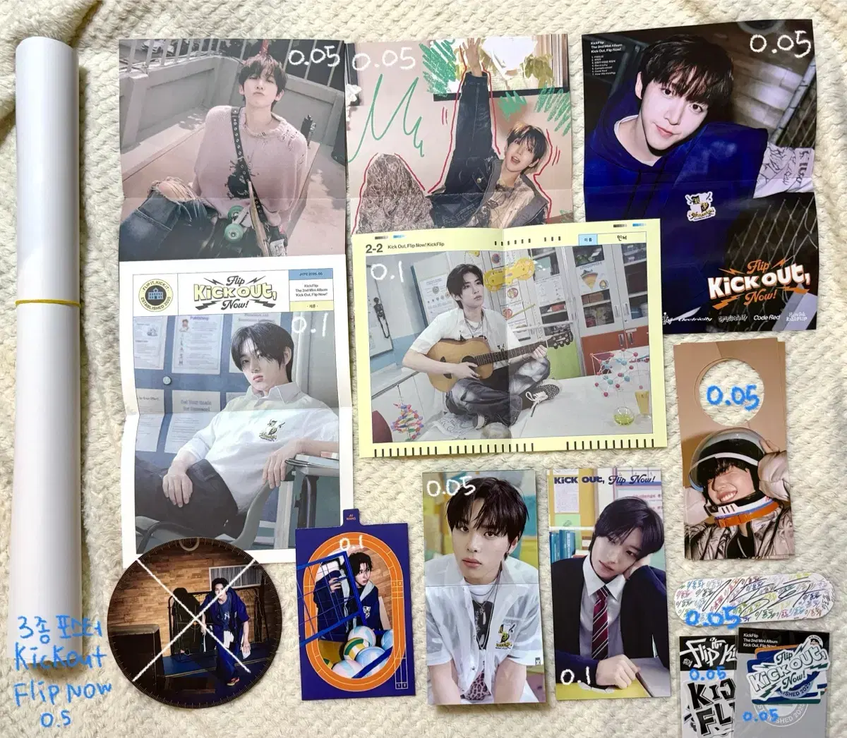 Kickflip album contents, first edition poster, bookmark, postcard, etc. wts