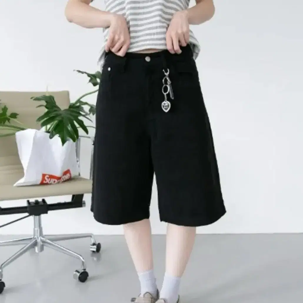 パンツ hug your skin bermuda pants MUSINSA | HUG YOUR SKIN Wide Bermuda pants (melange)