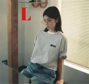 N!ce round logo border tee 매장 한정판