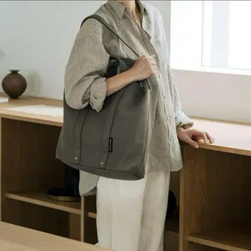 DEAN & DELUCA 코튼 토트백 카키 L