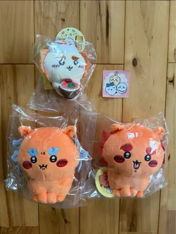 치이카와 봉제 인형 세트 아운 시사 마스코트 스티커