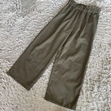 LUCA 루카 레이디 랙 루카 턱 와이드 팬츠 캐주얼 루즈핏 카키