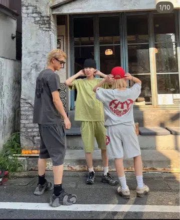 HTH 빈티지 하트 로고 티셔츠 쇼츠