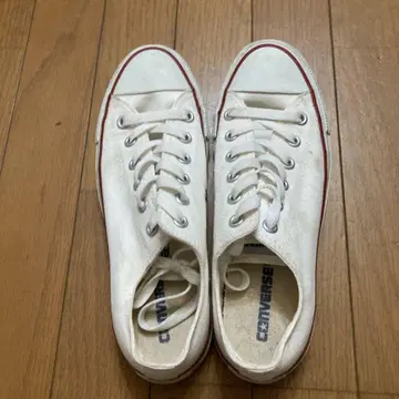 깨끗한 CONVERSE ALL STAR 화이트 스니커즈 25cm