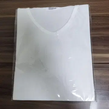 화이트 V넥 반팔 티셔츠