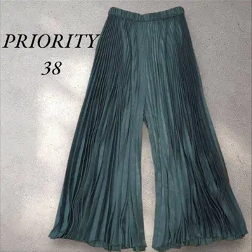PRIORITY 플리츠 팬츠 38  Priority