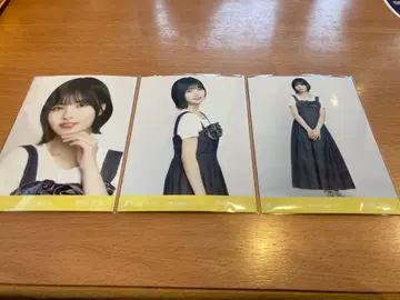 노기자카46 [나카니시 아르노] 데님 원피스 브로마이드 3종 컴프