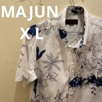 MAJUN 알로하 셔츠 X-LARGE 꽃무늬