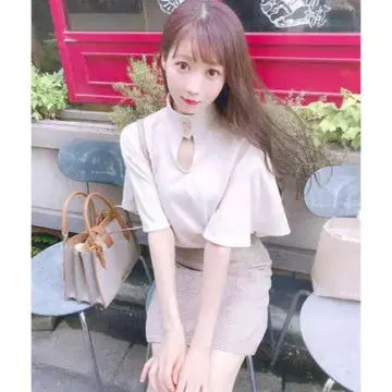lilybrown 프론트 버튼 디자인 티셔츠