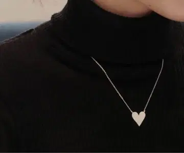 에누 heart 목걸이 실버