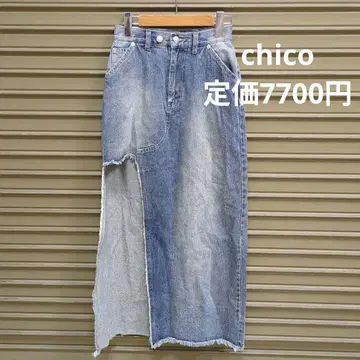 chico 컷오프 데님 스커트 정가 7700엔 여성용 0