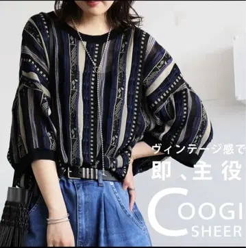 안티카 시어 니트 COOGI풍 상의 여성용