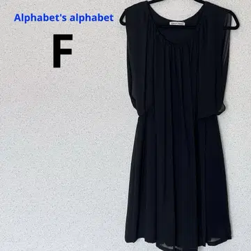 알파벳 알파벳 파티 드레스 슬리브리스 원피스 F 사이즈