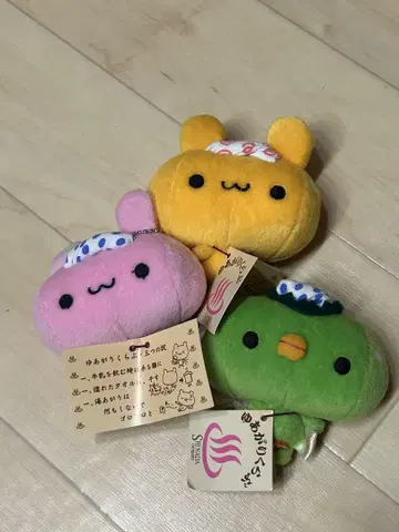 새상품 SHINADA 봉제 인형 세트 핑크 그린 오렌지