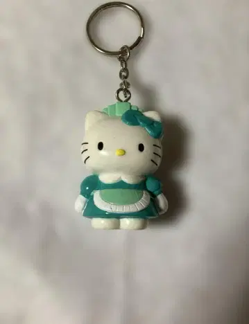 헤이세이 레트로 헬로키티 웨이트리스 키링 코스튬 인형
