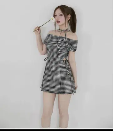 1개 andmary Becky check mini dress 앤드 마리