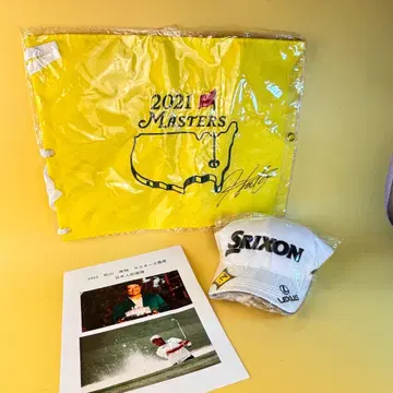 마스터즈 2016 플래그 마쓰야마 모델 캡 마쓰야마 히데키 친필 사인
