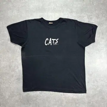 80s CATS 캣츠 뮤지컬 티셔츠 XL 사이즈 블랙