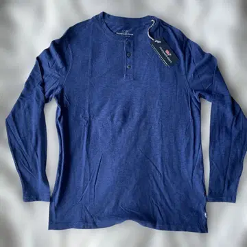 새상품 vineyard vines 네이비 헨리넥 긴팔 티셔츠 S