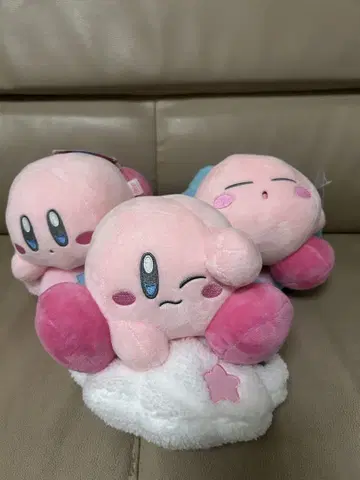 별의 커비 구름 침대 봉제 인형 3개 세트