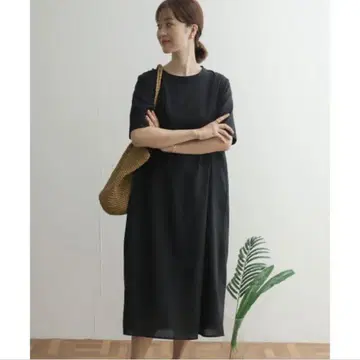 새상품급 어반 리서치 DOORS 린넨 코튼 백 리본 원피스