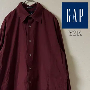 Y2K GAP (갭) 스트레치 셔츠 / S / 보르도