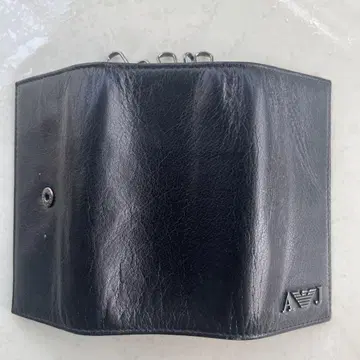 A&J 블랙 가죽 키 케이스