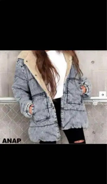 ANAP 후드 부착 데님 아우터