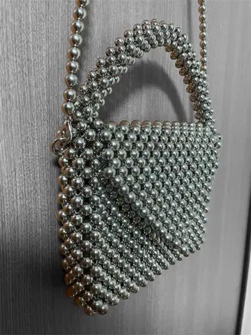 비즈 핸드백 약 20cm x 15cm