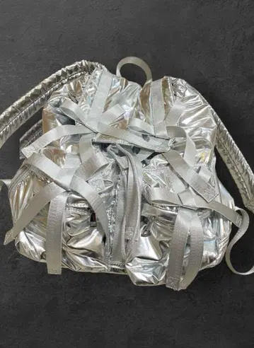 Casselini 메탈릭 실버 백팩