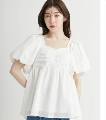 CELFORD 코튼 자수 블라우스 미개봉