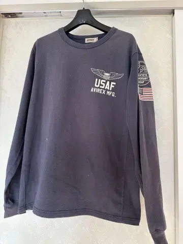AVIREX USAF 롱 슬리브 티셔츠 M 사이즈 남성용