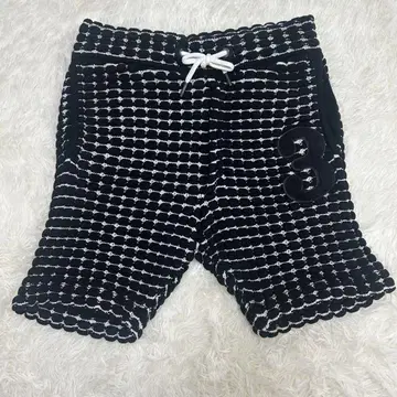 1PIU1UGUALE3 RELAX 숏 팬츠 체크 무늬 M 블랙 골프