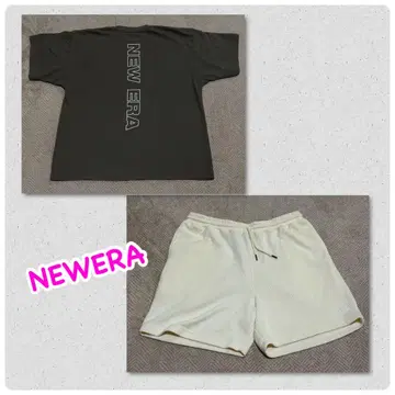 뉴에라 NEW ERA 2개 세트 티셔츠 숏팬츠